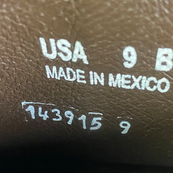 J.B. Dillon Womens 9B Brown Leather Ankle heeled Boots Zipper Adjustable Mexico - Picture 3 of 14